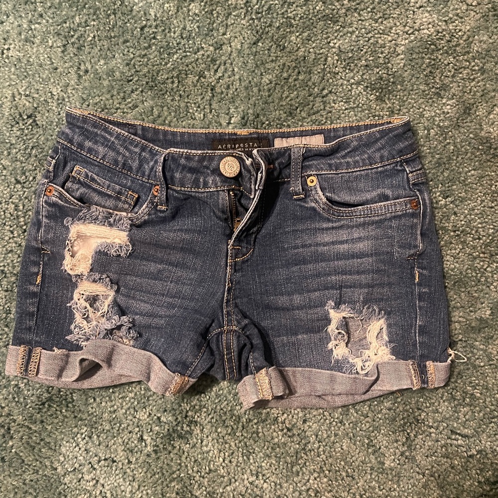 Aero Midi Jean Shorts